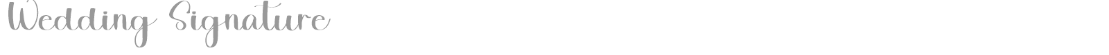 Wedding Signature font preview